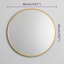Ronde gouden spiegel 40 cm – Minimalistische elegantie en lichtreflectie
