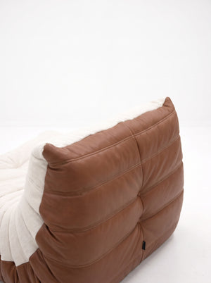 Fauteuil Relax Composé – Cuir Véritable et Lin, l'Alliance Signature