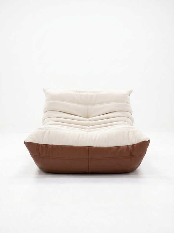Fauteuil Relax Composé – Cuir Véritable et Lin, l'Alliance Signature