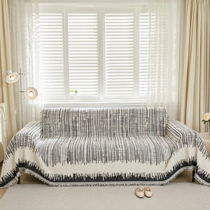 Jeté de Canapé Épais "Lignes Élégantes" – Un Style Intemporel.