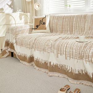 Jeté de Canapé Épais "Lignes Élégantes" – Un Style Intemporel.