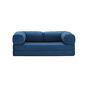 3-zits omvormbare lounge­bank – Afneembare ribfluwelen bekleding – Groot comfort
