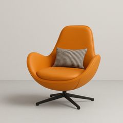 Fauteuil Lounge Nordique – Design Sculptural et Assise Confort