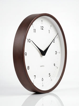 Ronde houtlook wandklok Arlo