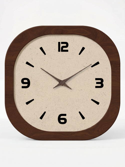 Square Wood-Effect Wall Clock Noma