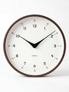 Ronde houtlook wandklok Arlo