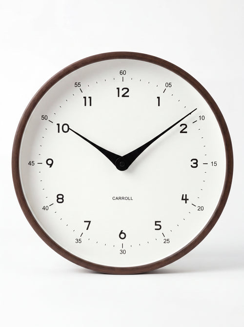 Ronde houtlook wandklok Arlo