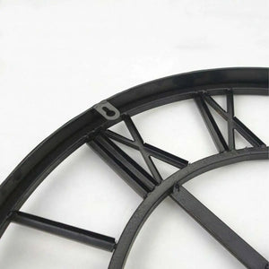 Wandklok in smeedijzeren design – Gesculpteerde Romeinse cijfers 40 cm
